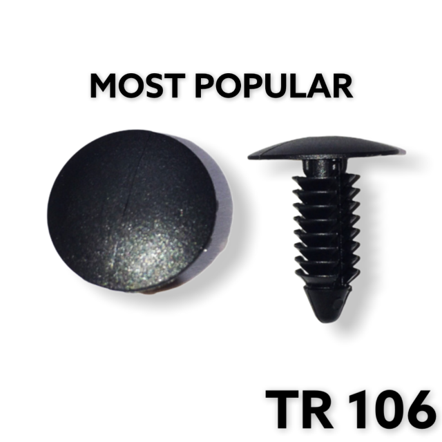 TR106 - 100 or 500 / MOST POPULAR / Fender & Bumper Shield Retainer (1/4" Hole 3/4" Length)